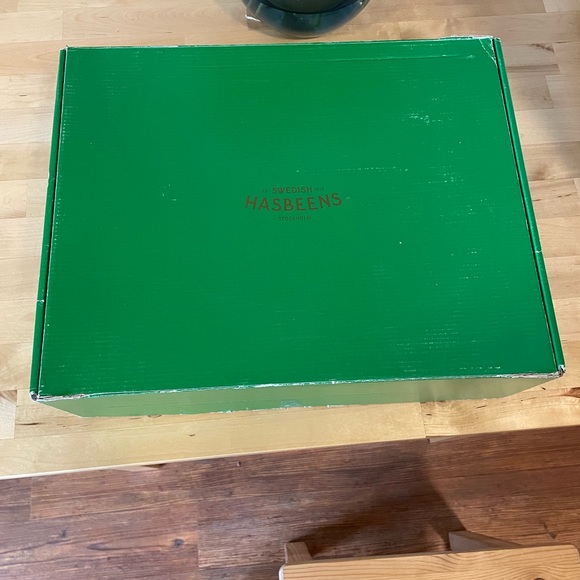 SWEDISH HASBEENS Zip It Emy Clog Bootie SIZE 38 Black Leather - Picture 6 of 8